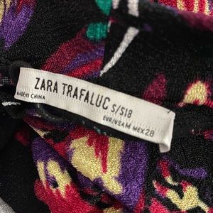 Zara loose comfy dress with flowers turtle neck